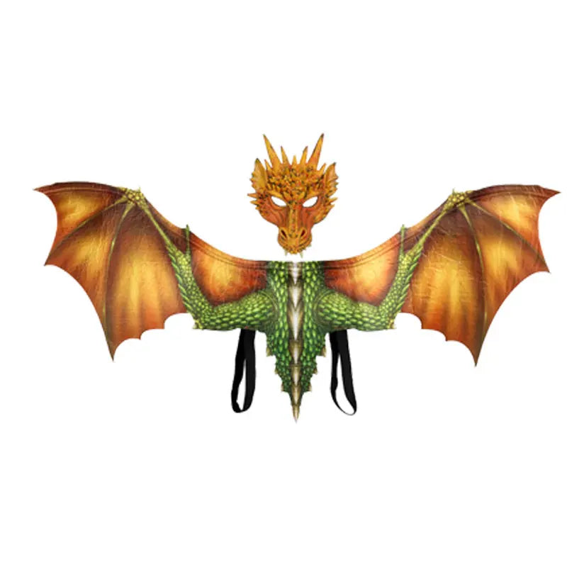Dragon Cosplay Mask & Wings Set – Adult Dinosaur Halloween Costume for Carnival, Masquerade & Cosplay Events