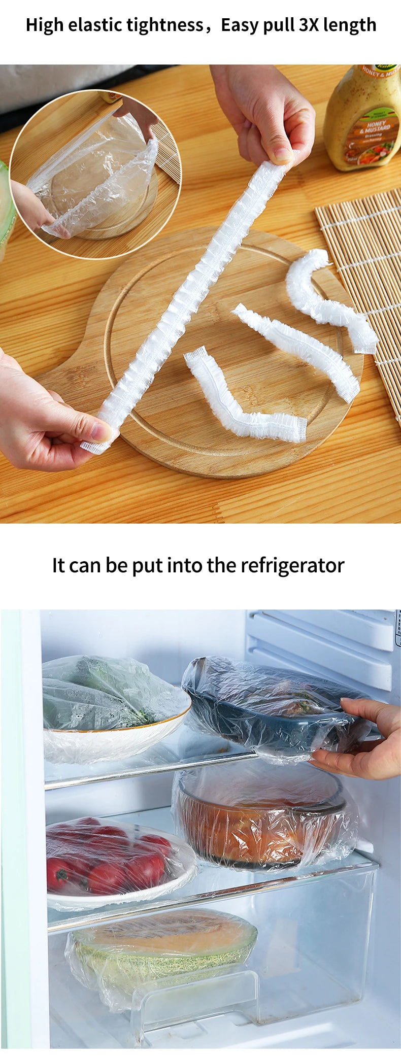 Reusable Disposable Food Cover Plastic Wrap Durable Elastic Food Lids for Bowls Elastic Plate Covers For Kitchen Food Saver B