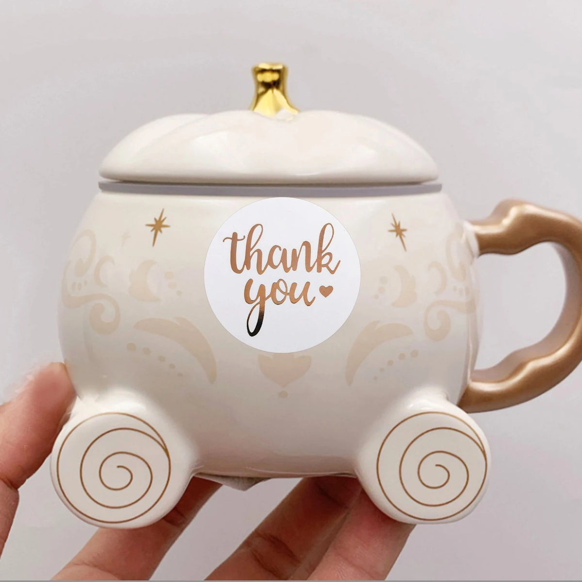 "Thank You" Round Stickers – 1 inch Envelope Seal Labels for Packaging, Weddings, Party Favours & Handmade Gifts (50–500pcs, Multiple Designs)