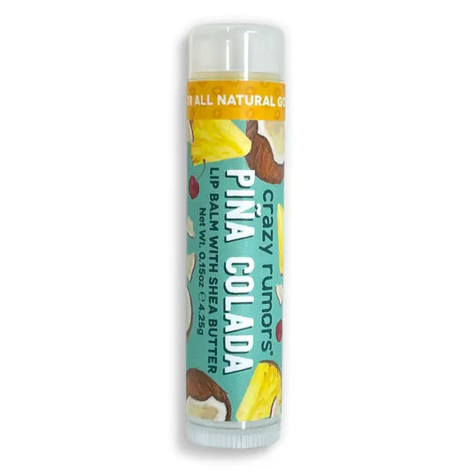 Crazy Rumors Pina Colada Flavored Natural Lip Balm – Vegan, Made in USA