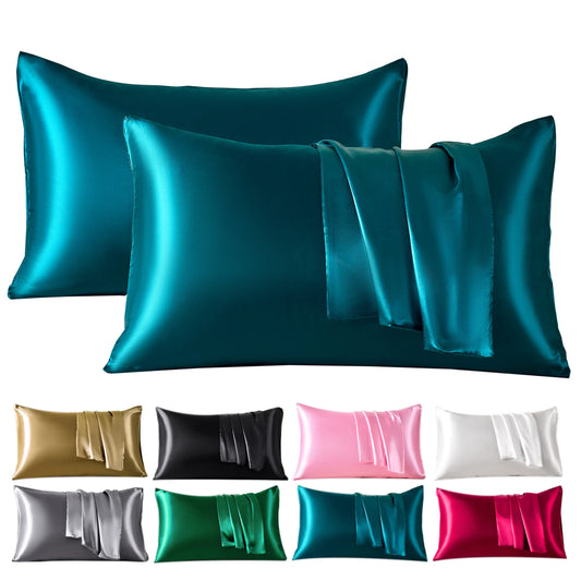 Cooling Satin Pillowcase Set - Smooth & Breathable (2-Pack)