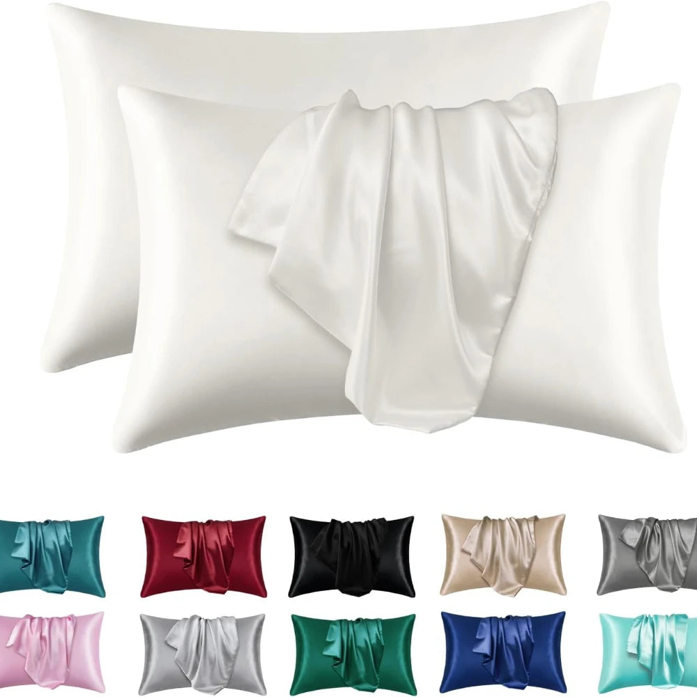 Satin Silk Pillowcase 2-Pack – Soft
