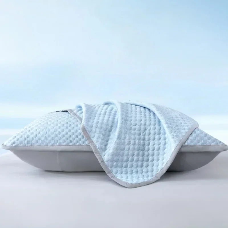 Summer Cooling Pillowcase Solid Color Ice Bean Bean Pillowcase Cool Feeling Air Conditioning Cover Washable (No Pillow) 48x74