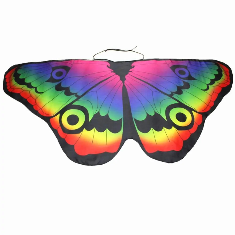 Kids Butterfly & Angel Wings Shawl Cape – Fairy Elf Costume for Halloween, Cosplay, Dance & Stage Performance (Multiple Colors)