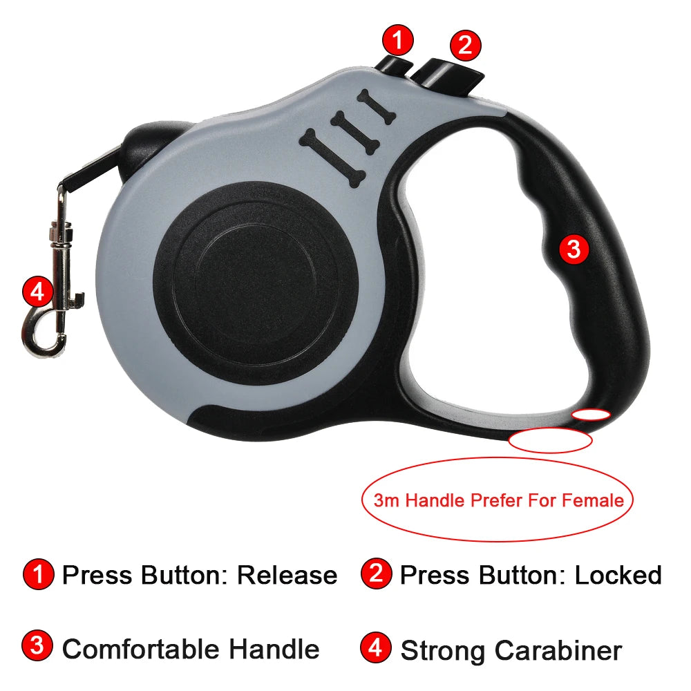 Automatic Retractable Pet Leash, Durable Anti?Tangle Walking Strap, Portable Outdoor Dog Cat Walking Rope
