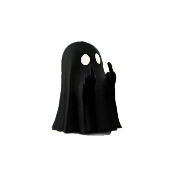 Ghost Reading a Book Shelf Sitter Figurine – Cute Halloween Ornament with Flickering LED Tealight