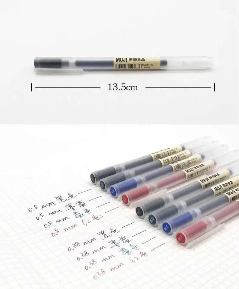 Japanese-Style Kawaii Gel Pens – 6 or 8-Pack in Black, Blue & Red, 0.38mm or 0.5mm for School & Office (Mixed Colour Sets Available)