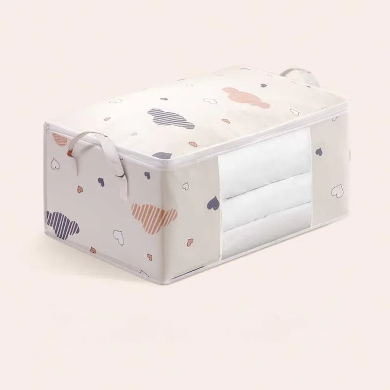 Large Quilt & Clothes Storage Bag – Dustproof Non-Woven Organizer for Home & Moving