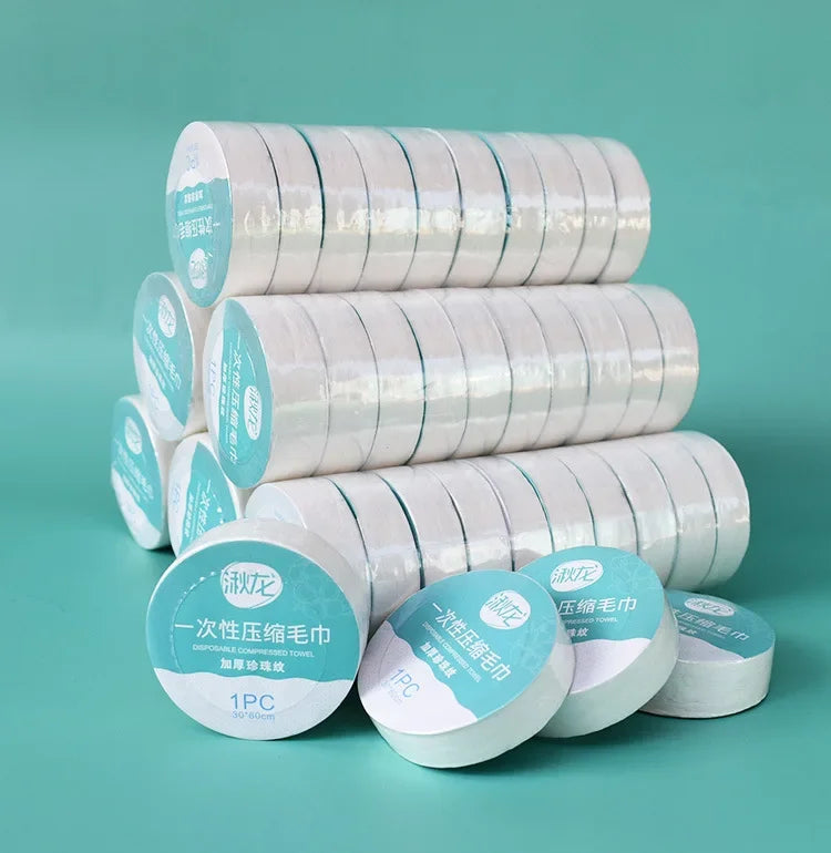 Compressed Disposable Travel Towels - Quick-Dry (10-Pack)