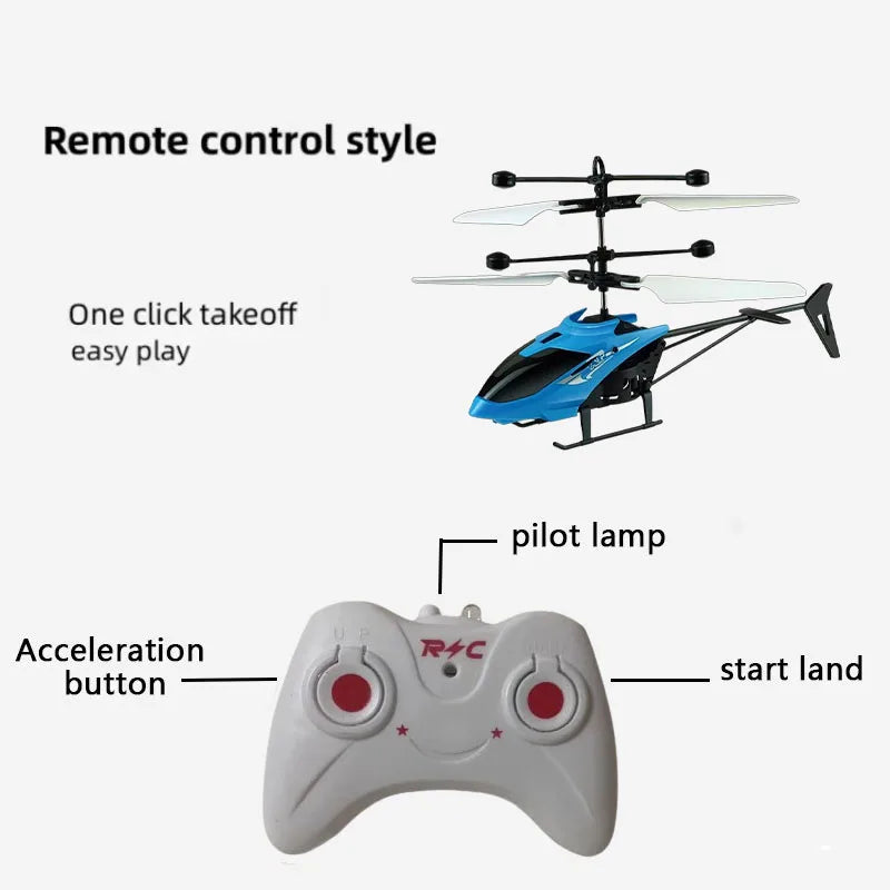 Rechargeable Mini RC Drone Helicopter – Remote Control Kids Toy