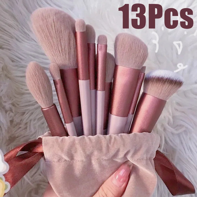 13-Piece Makeup Brush Set – Eye Shadow, Foundation & Blending Brushes