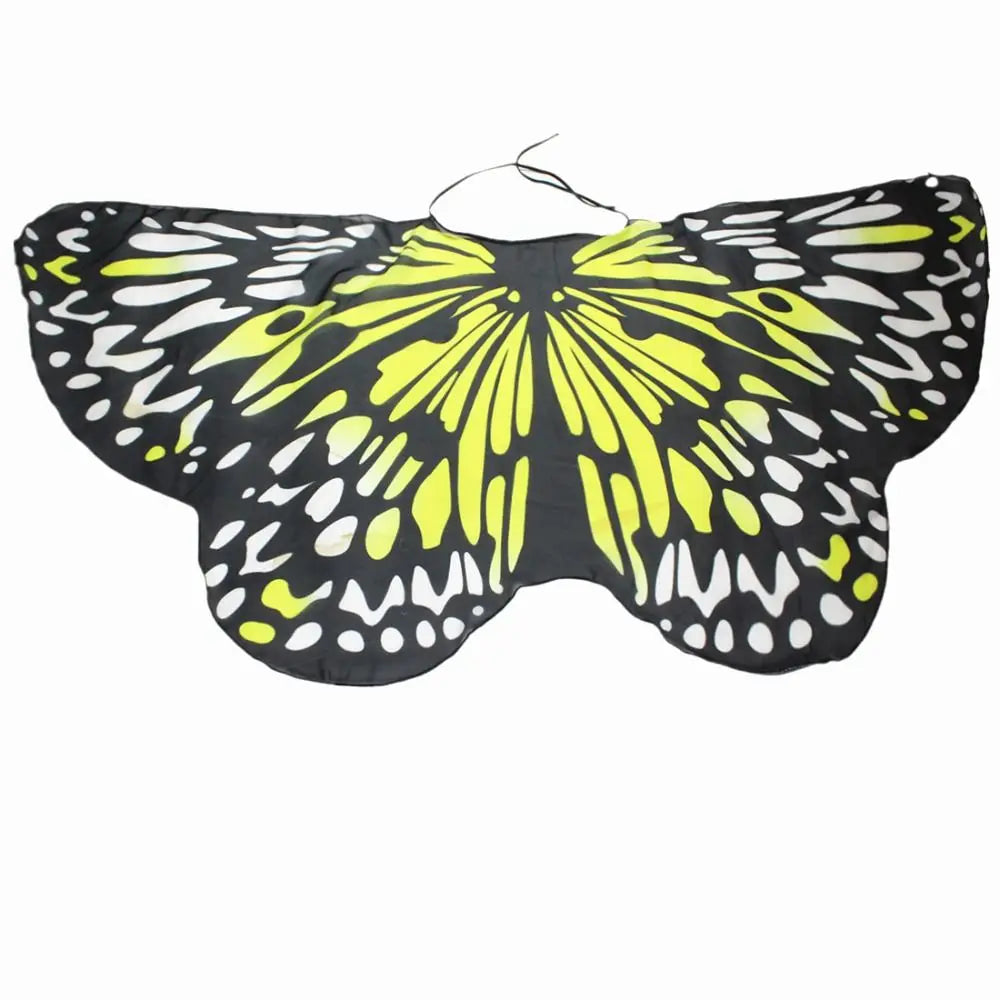 Kids Butterfly & Angel Wings Shawl Cape – Fairy Elf Costume for Halloween, Cosplay, Dance & Stage Performance (Multiple Colors)