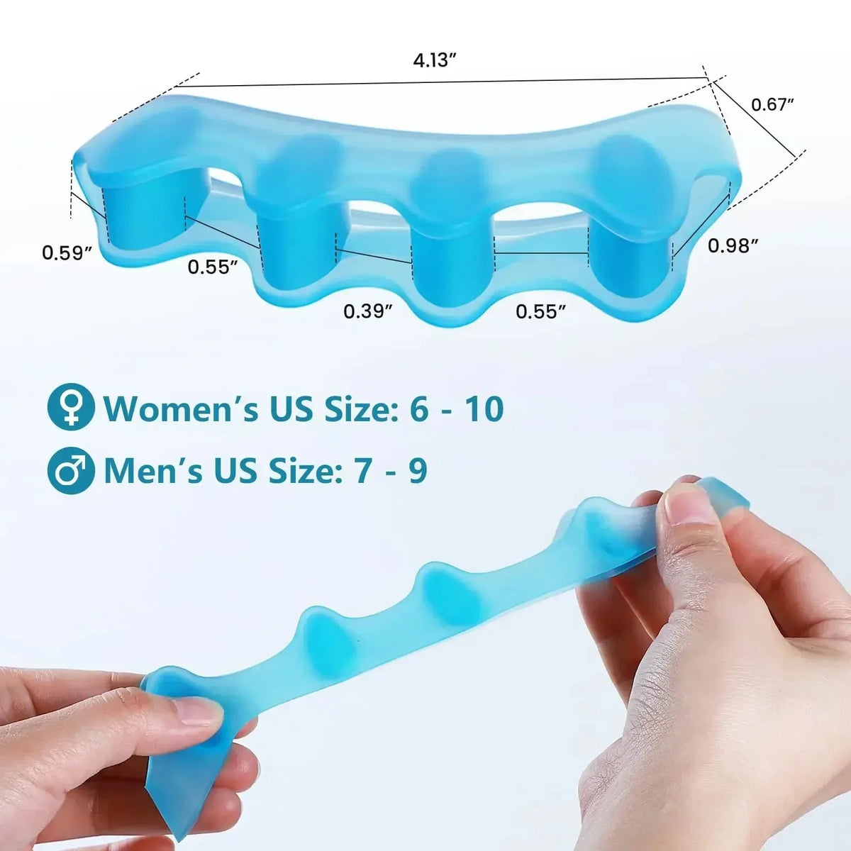 Soft Silicone Toe Separators – Gel Toe Spacers for Foot Relief