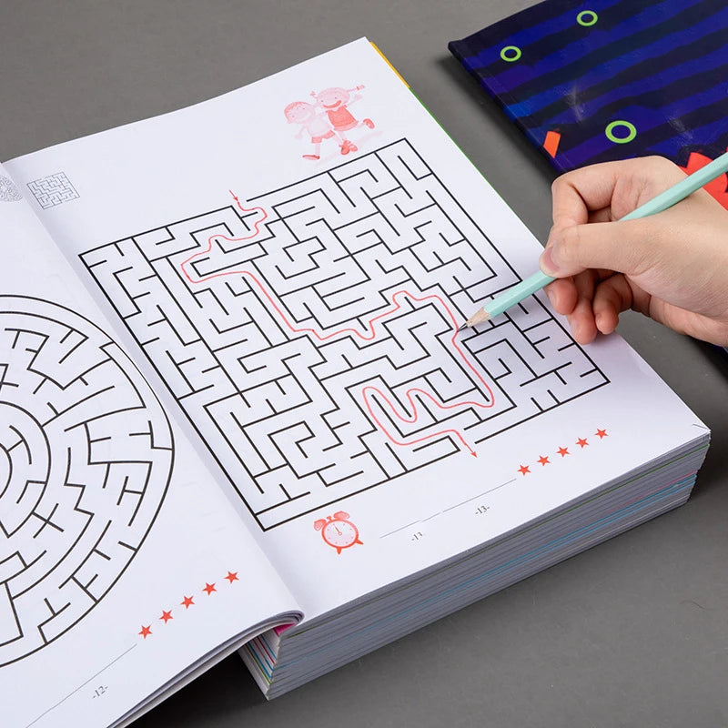 Children's Maze Game Book – 32 Pages of Focus & Brain Training for Ages 3–12