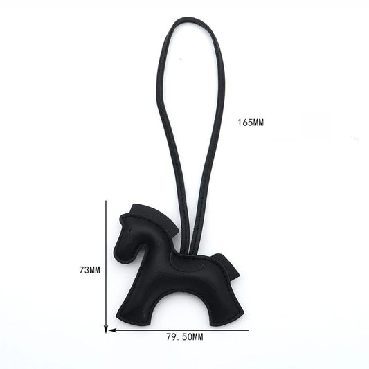 PU Leather Horse Keychain & Bag Charm – Stylish Pendant Accessory for Women