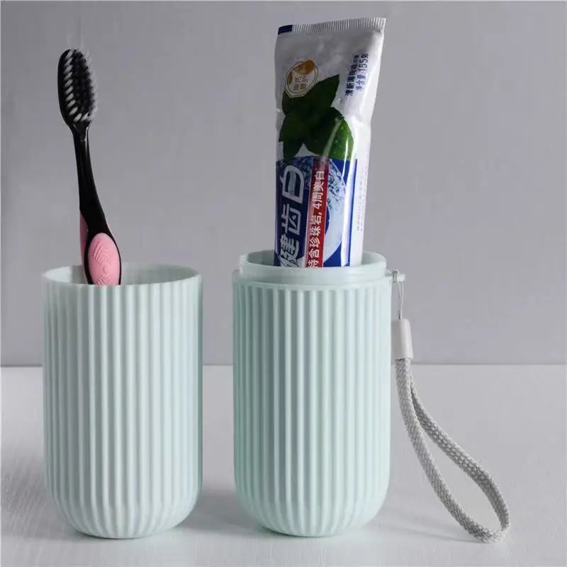 Portable Toothpaste Toothbrush Protect Holder Case Travel Camping Storage Box Organizer Travel Toiletries Storage Cup New Cre