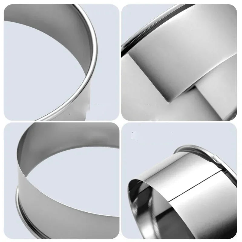 Stainless Steel Round Biscuit & Cookie Cutter Set — 3/5PCS
