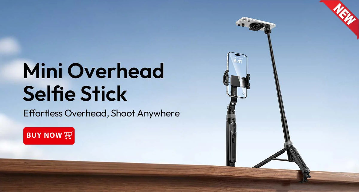 Ulanzi TT88 Overhead Selfie Stick & Phone Tripod with Wireless Remote – 1.44M