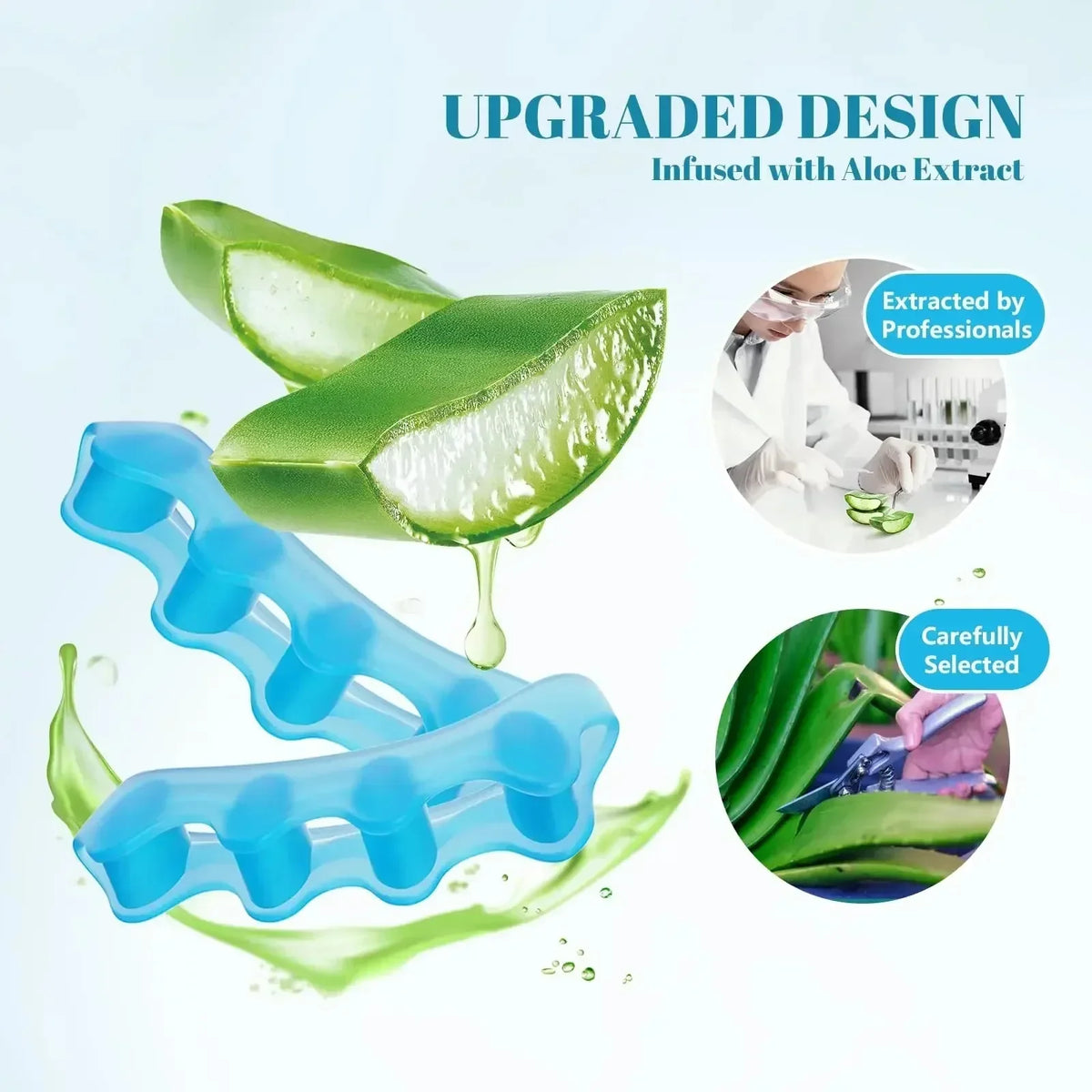 Soft Silicone Toe Separators – Gel Toe Spacers for Foot Relief