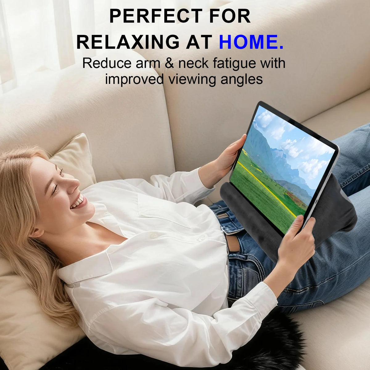 Soft Sponge Pillow Tablet Stand - Multi-Angle Reading Holder