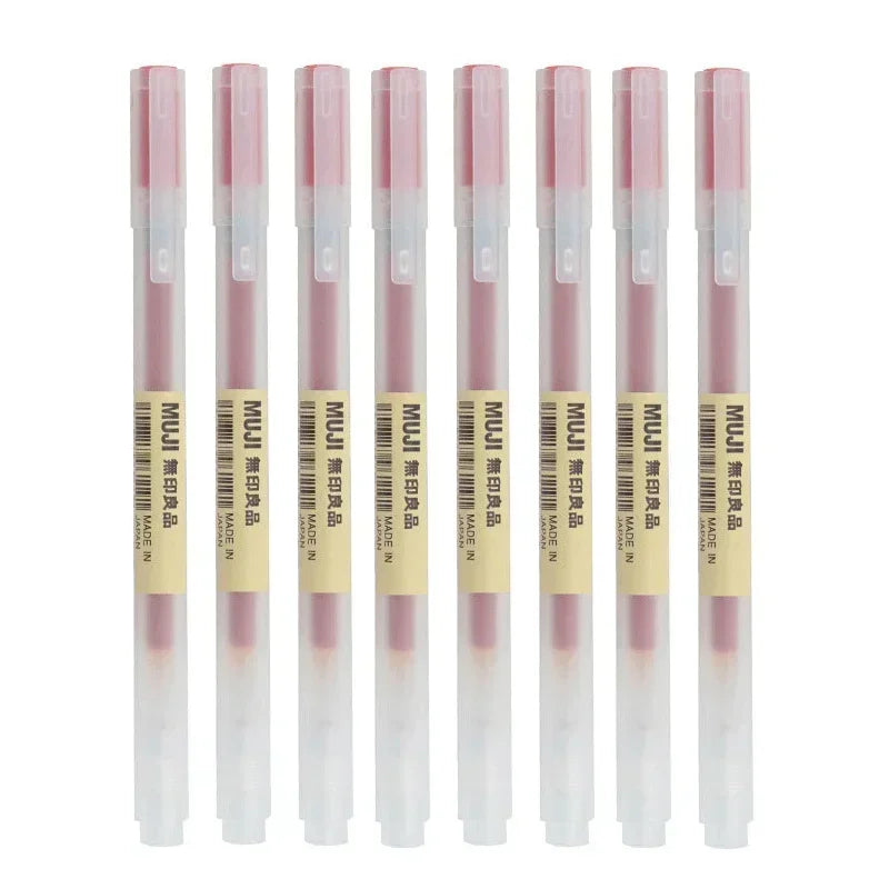 Japanese-Style Kawaii Gel Pens – 6 or 8-Pack in Black, Blue & Red, 0.38mm or 0.5mm for School & Office (Mixed Colour Sets Available)
