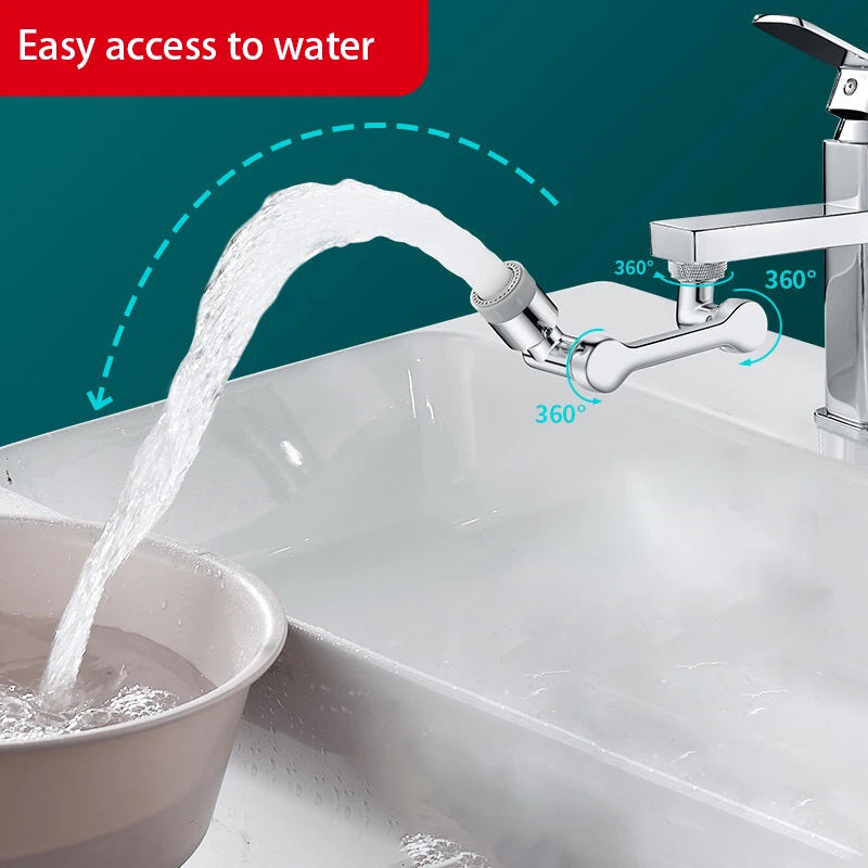 Faucet Extender Robotic Arm 1080° Rotating Universal Faucet Head Swivel Faucet For Kitchen Bathroom Sink