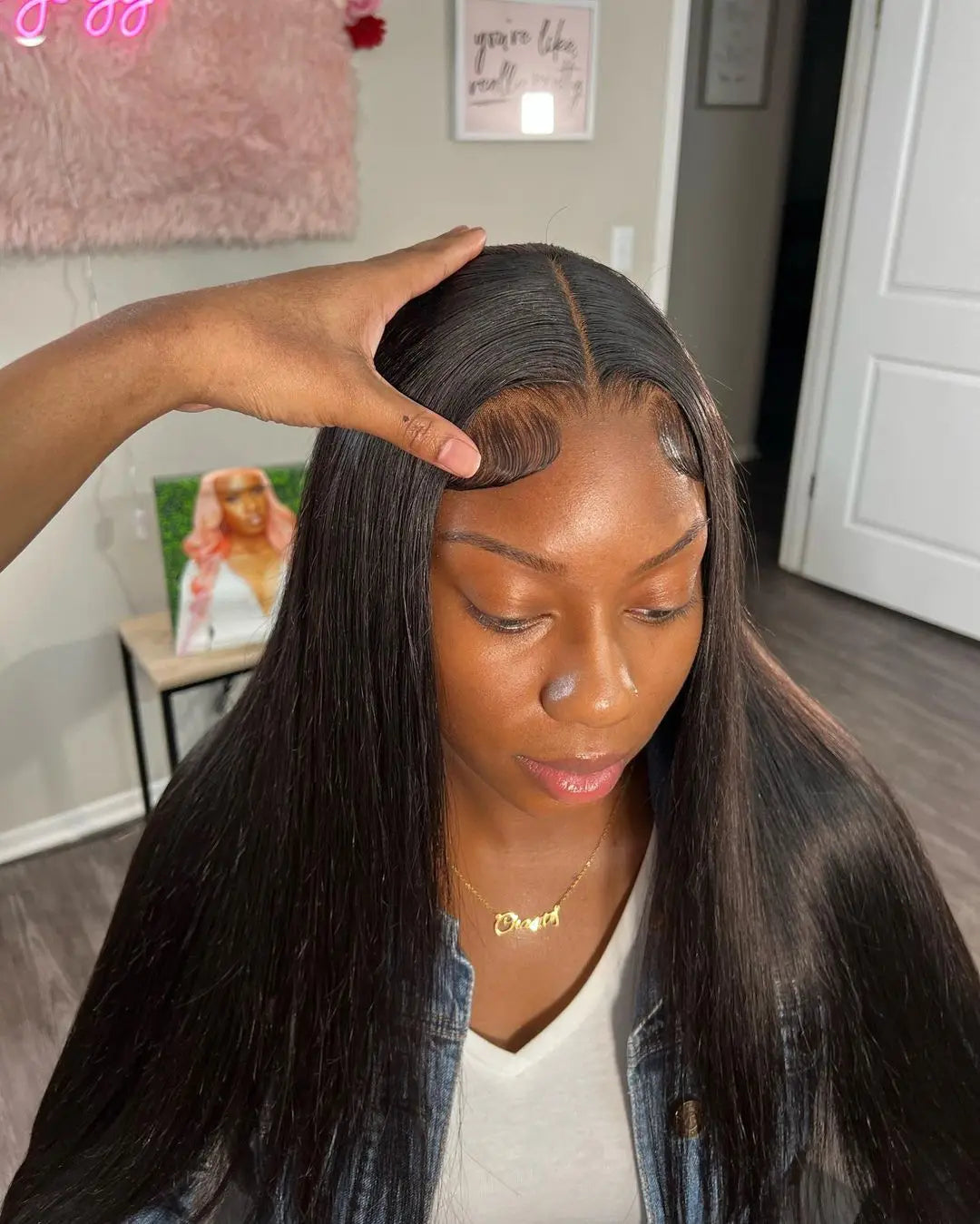 Bone Straight Lace Front Human Hair Wig