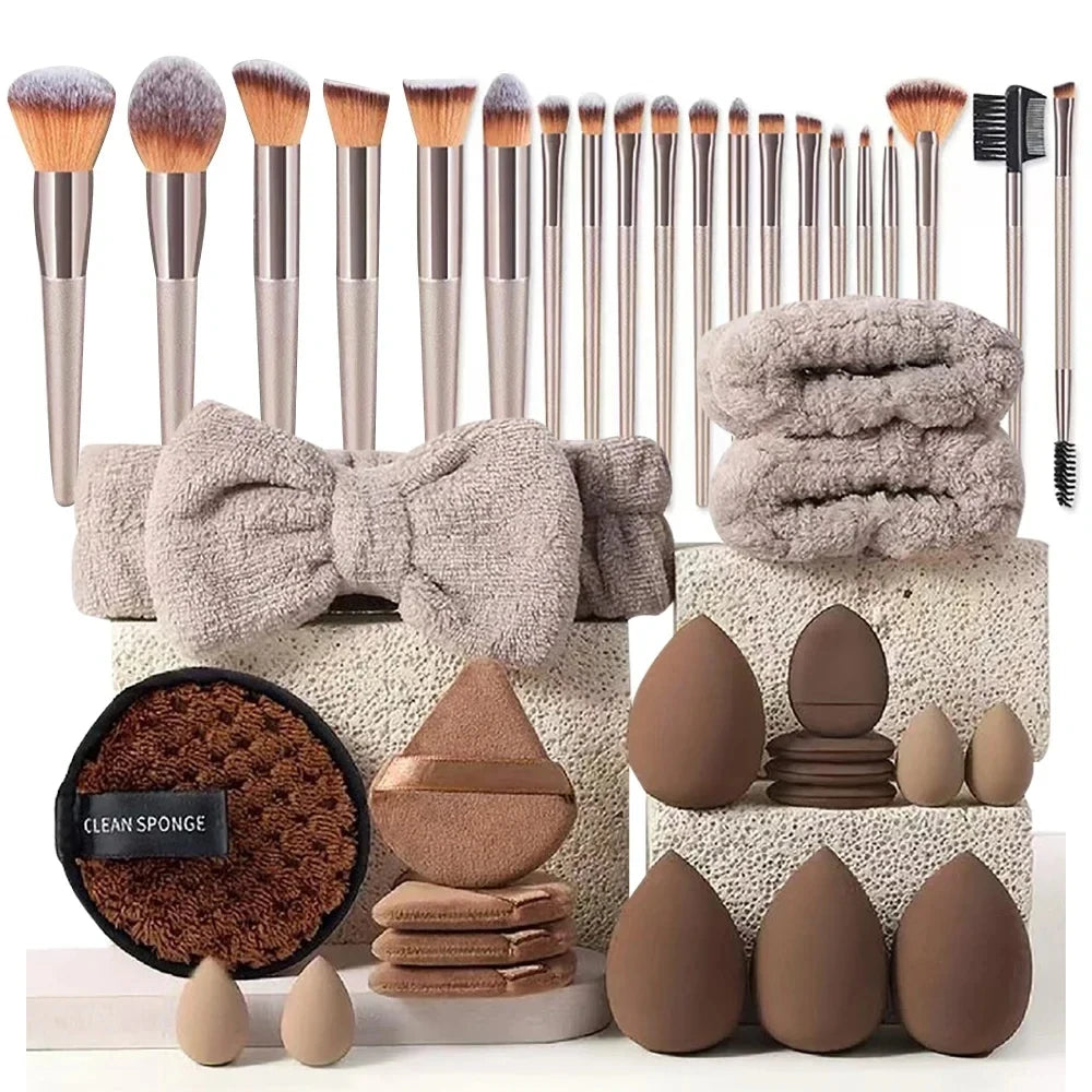 Professional Makeup Brush Set for Combination Skin – 13 & 33-Piece Kits