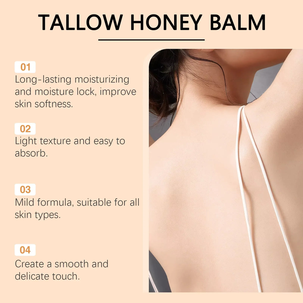 Tallow Honey Balm – Glowing, Hydrating Face & Body Moisturizer | Firms, Fades Fine Lines & Boosts Elasticity