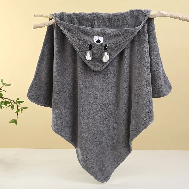 Soft Baby Bath Towel & Swaddle Wrap - Absorbent Newborn Blanket