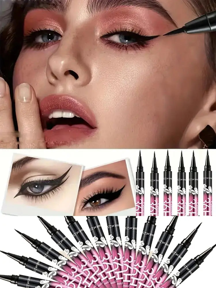 12 PCS Hot Make Up Ultimate Black Liquid Eyeliner Long-lasting Waterproof Eye Liner Pencil Pen Nice Makeup Cosmetic Beauty To