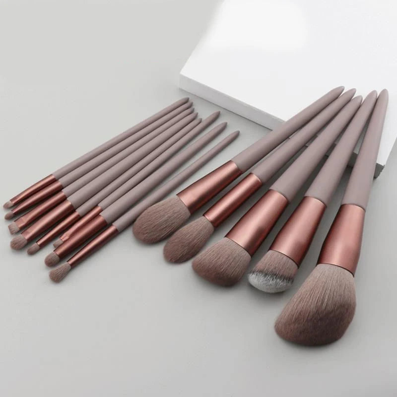 13-Piece Makeup Brush Set – Eye Shadow, Foundation & Blending Brushes