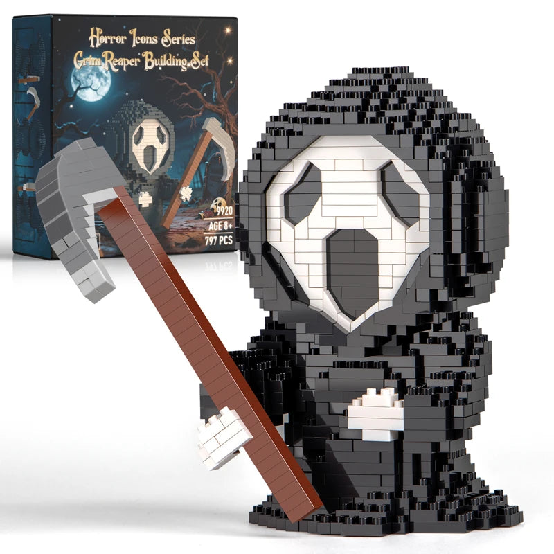 Halloween Horror Building Block Assembly Set – Death, Clown & Haunted Scene Models