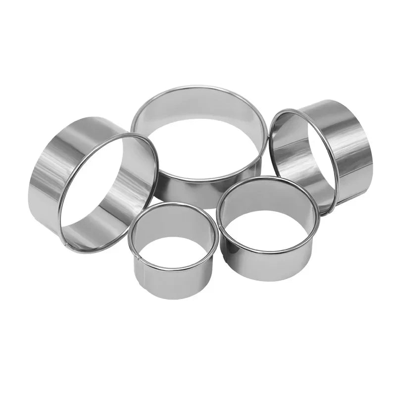 Stainless Steel Round Biscuit & Cookie Cutter Set — 3/5PCS