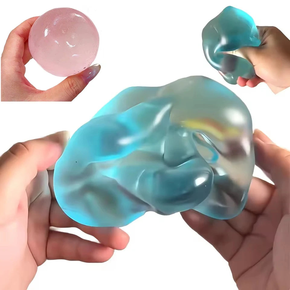 Blue Maltose Squishy Toys Anti Stress Sensory Fidgets Toy Soft Simulated Transparent Blue Maltose Slow-rebound Decompression 