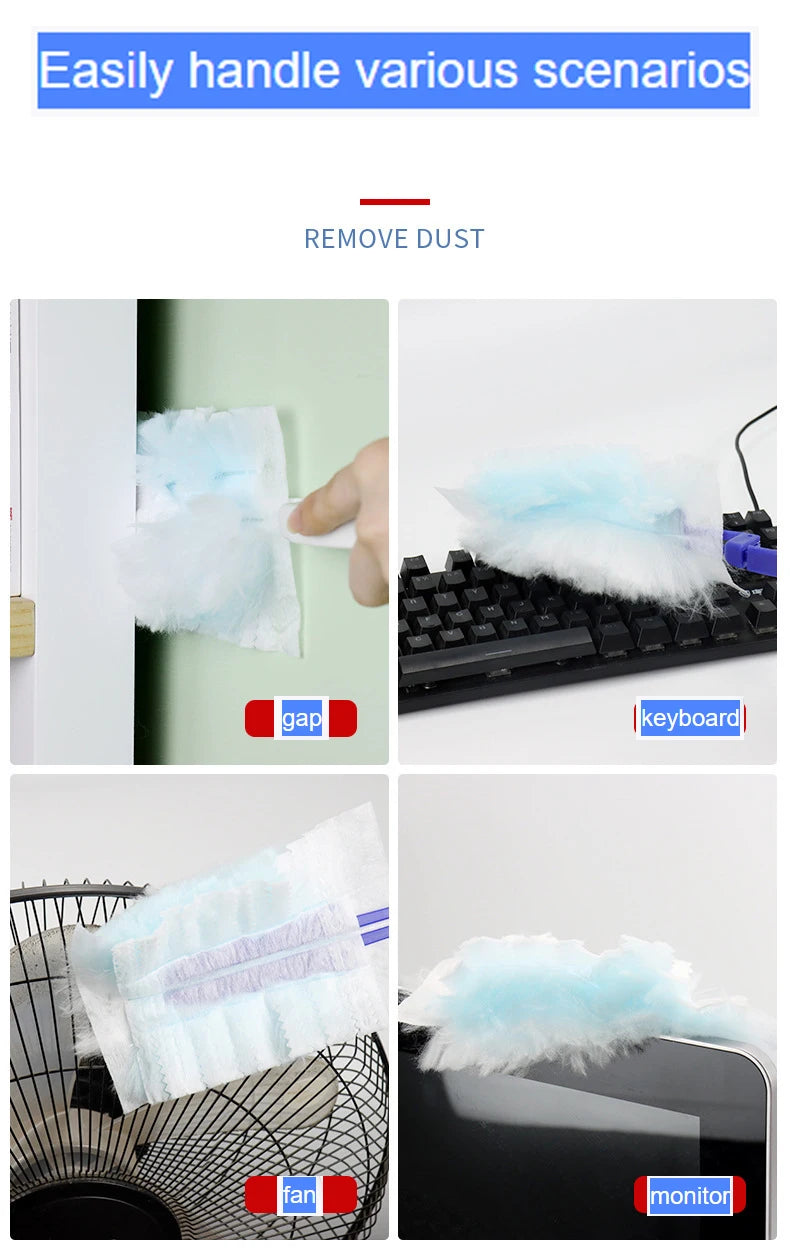 10-Count Disposable Duster Refills Compatible with Swiffer Dusters