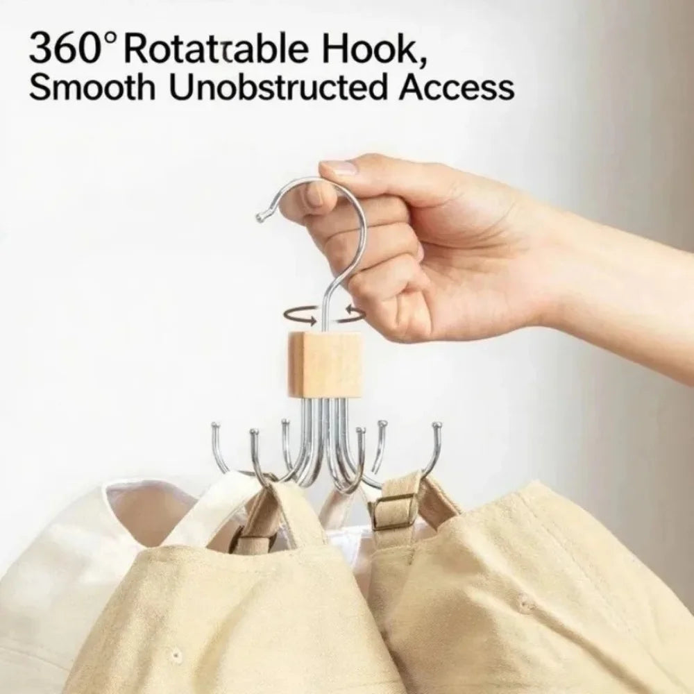 360°Rotating Belt Hanger Hook Durable Belts Rack Organizer for Belts Scarves Bras Ties Home Dorm Storage Hanger Closet Organi