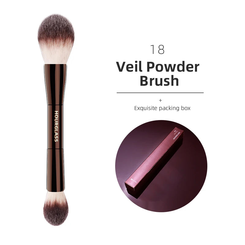 Hourglass Makeup Brush Set – Powder, Foundation, Concealer, Blush, Bronzer & Eyeshadow