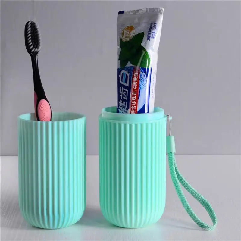 Portable Toothpaste Toothbrush Protect Holder Case Travel Camping Storage Box Organizer Travel Toiletries Storage Cup New Creat