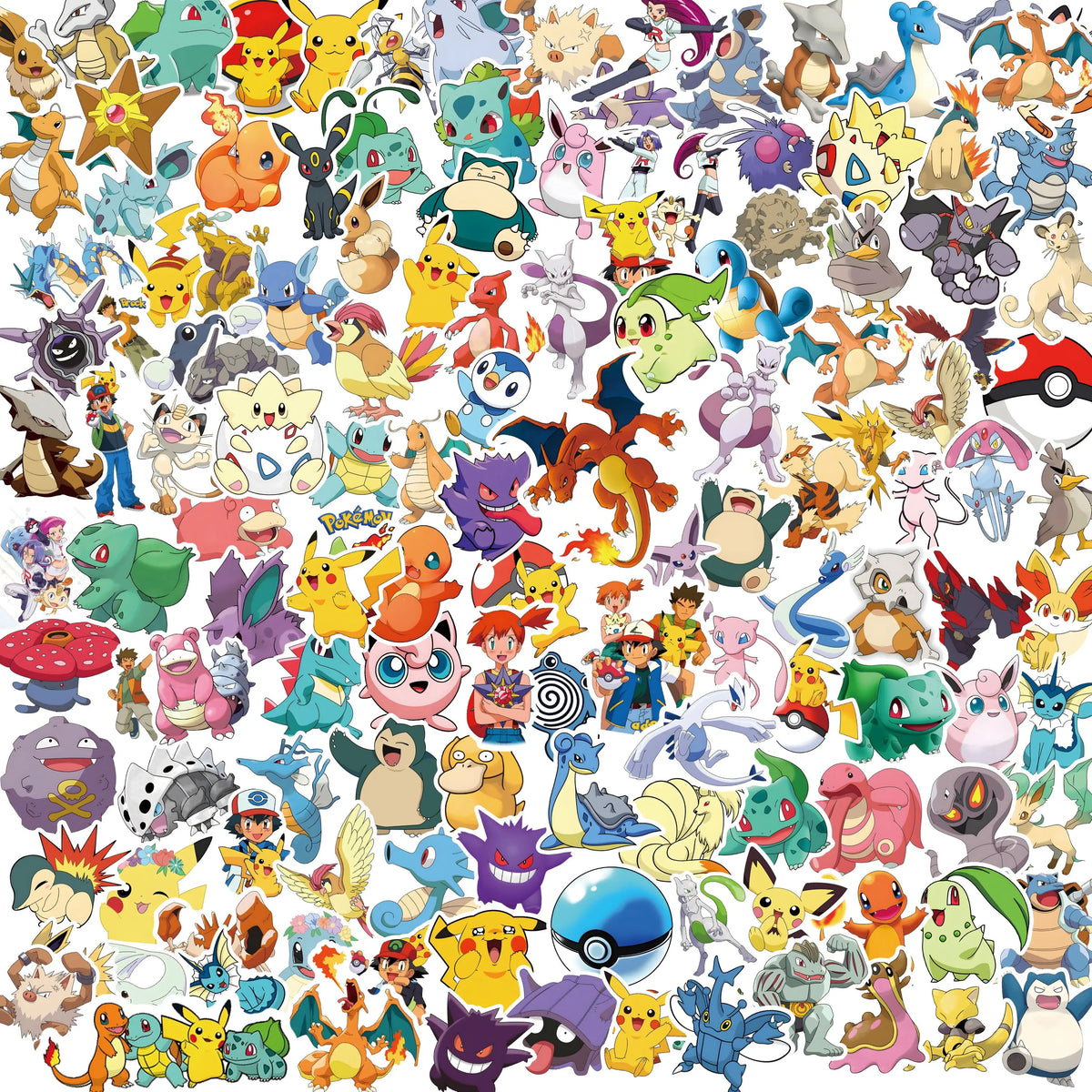 Pokémon Anime Sticker Pack – Kawaii