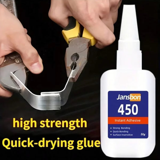 502 super strong quick-drying adhesive, professionally used for daily repair of toy plastics, is white, transparent and odorl