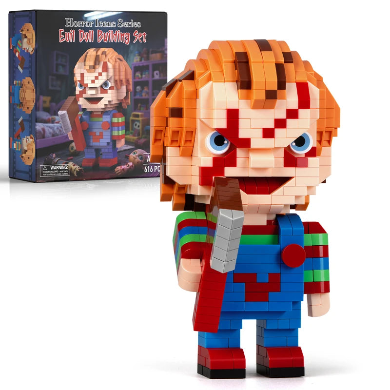 Halloween Horror Building Block Assembly Set – Death, Clown & Haunted Scene Models