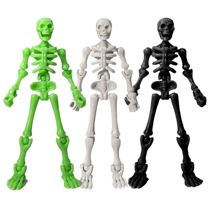 DIY Snap-Together Mini Poseable Skeleton Figurines – Halloween Craft & Haunted House Decor (3 Styles, Ages 14+)