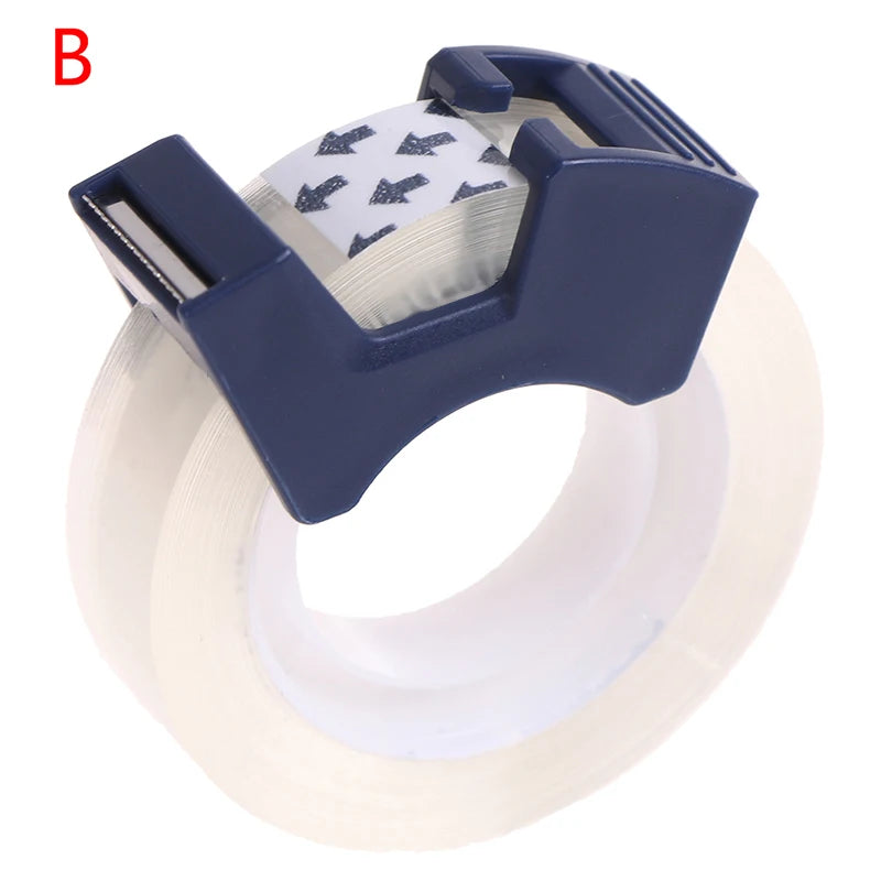 Plastic Correction Tape Dispenser with Built-In Cutter – Writable Invisible Adhesive Tape for School, Office & Stationery (Colour May Vary)