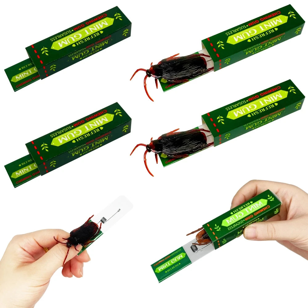 Halloween Fake Cockroach Prank Gum Toys – 10, 20 or 30pc Plastic Joke Props for Halloween Parties & Pranks