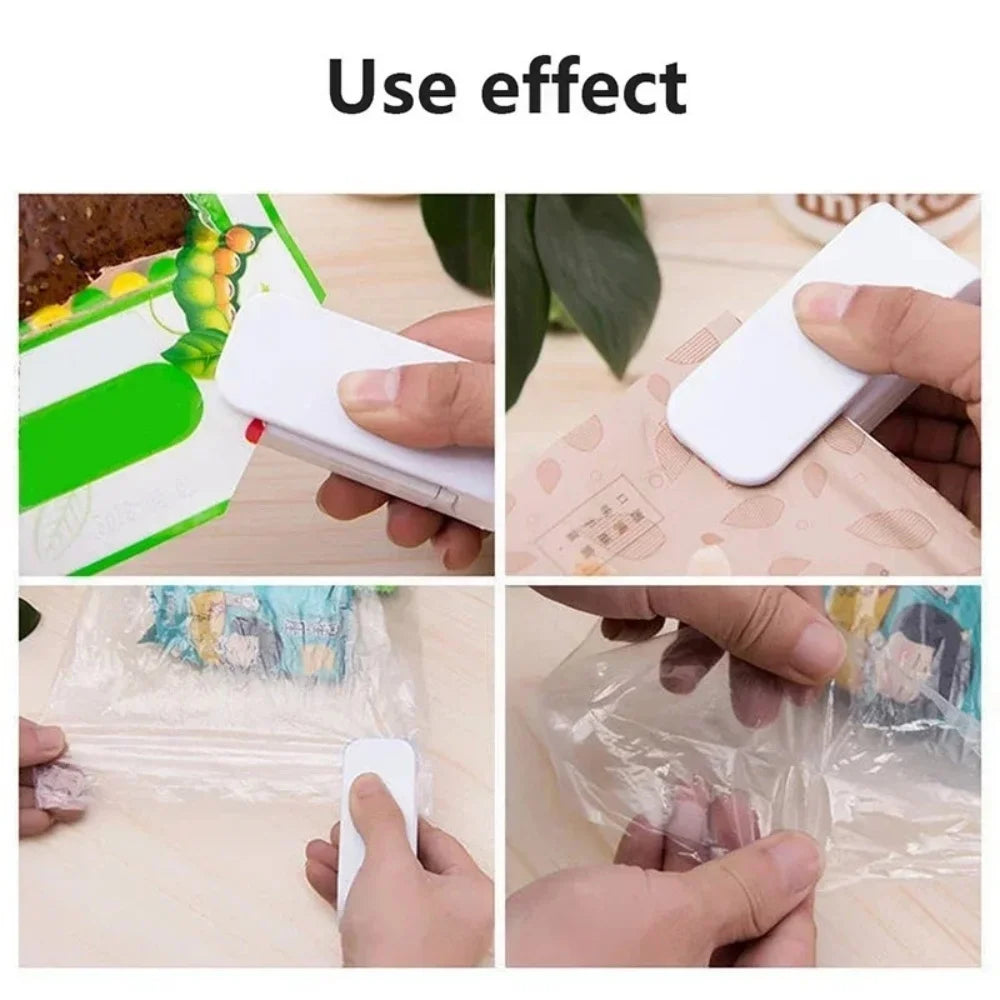 Snack Sealer Snack Bag Clip kitchen Food Sealing Machine Small Household Snacks Moisture-Proof Food Sealing Artifact Easy To 
