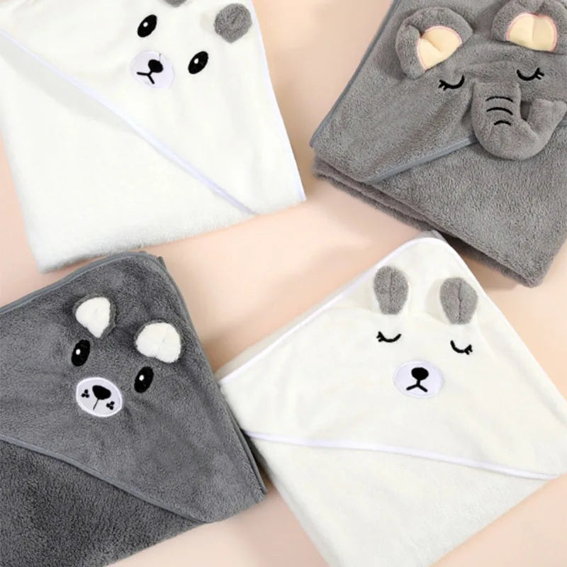 Soft Baby Bath Towel & Swaddle Wrap - Absorbent Newborn Blanket