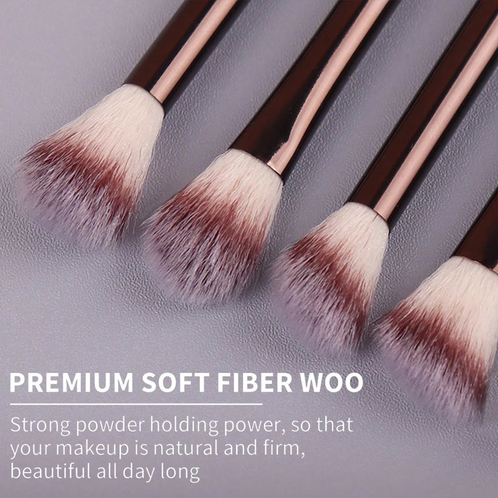 13-Piece Kabuki Makeup Brush Set – Foundation, Eyeshadow, Blush & Cosmetic Tools