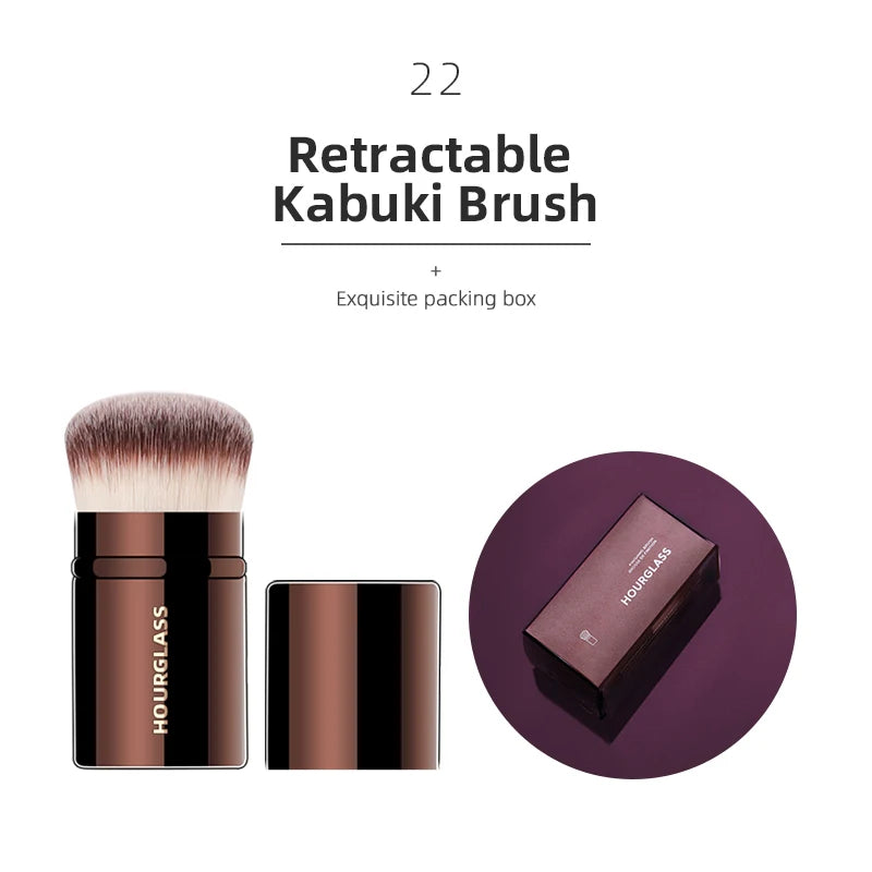 Hourglass Makeup Brush Set – Powder, Foundation, Concealer, Blush, Bronzer & Eyeshadow