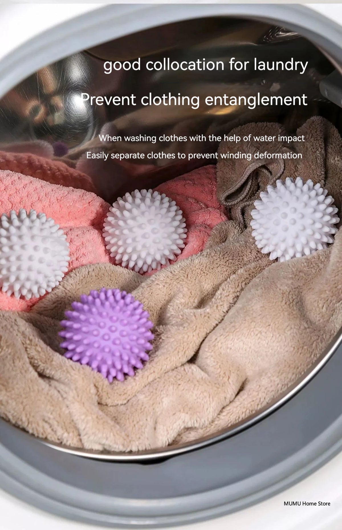 Reusable Laundry Balls for Washing Machine Anti-Winding Magic Balls Drying Cleaning Washing Machine Balls Cleaning Supplies